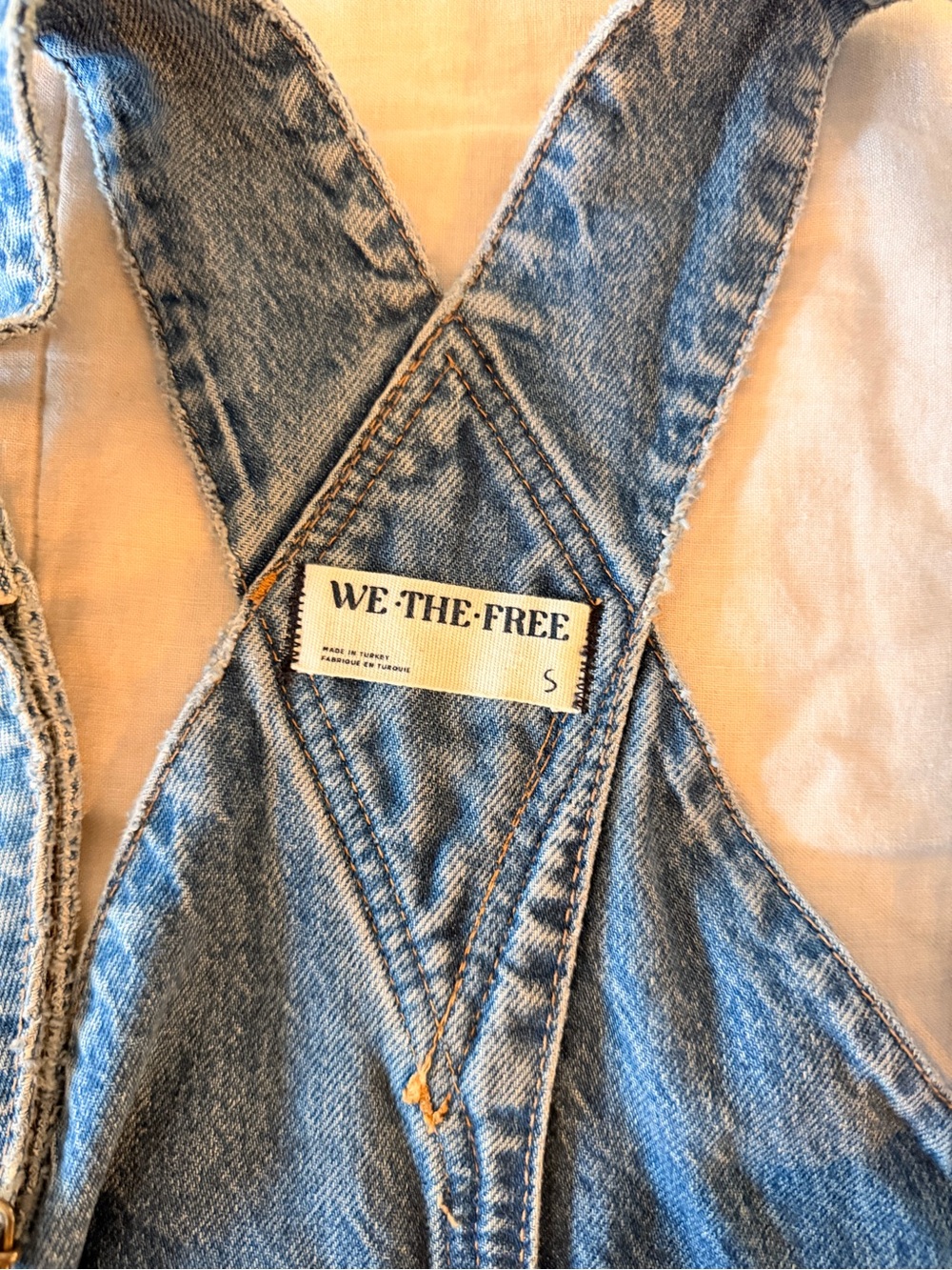 We The Free Good Luck Barrel Overalls in Ultra Light Beam S - Picture 3 of 3